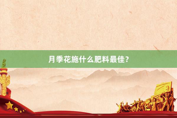 月季花施什么肥料最佳？
